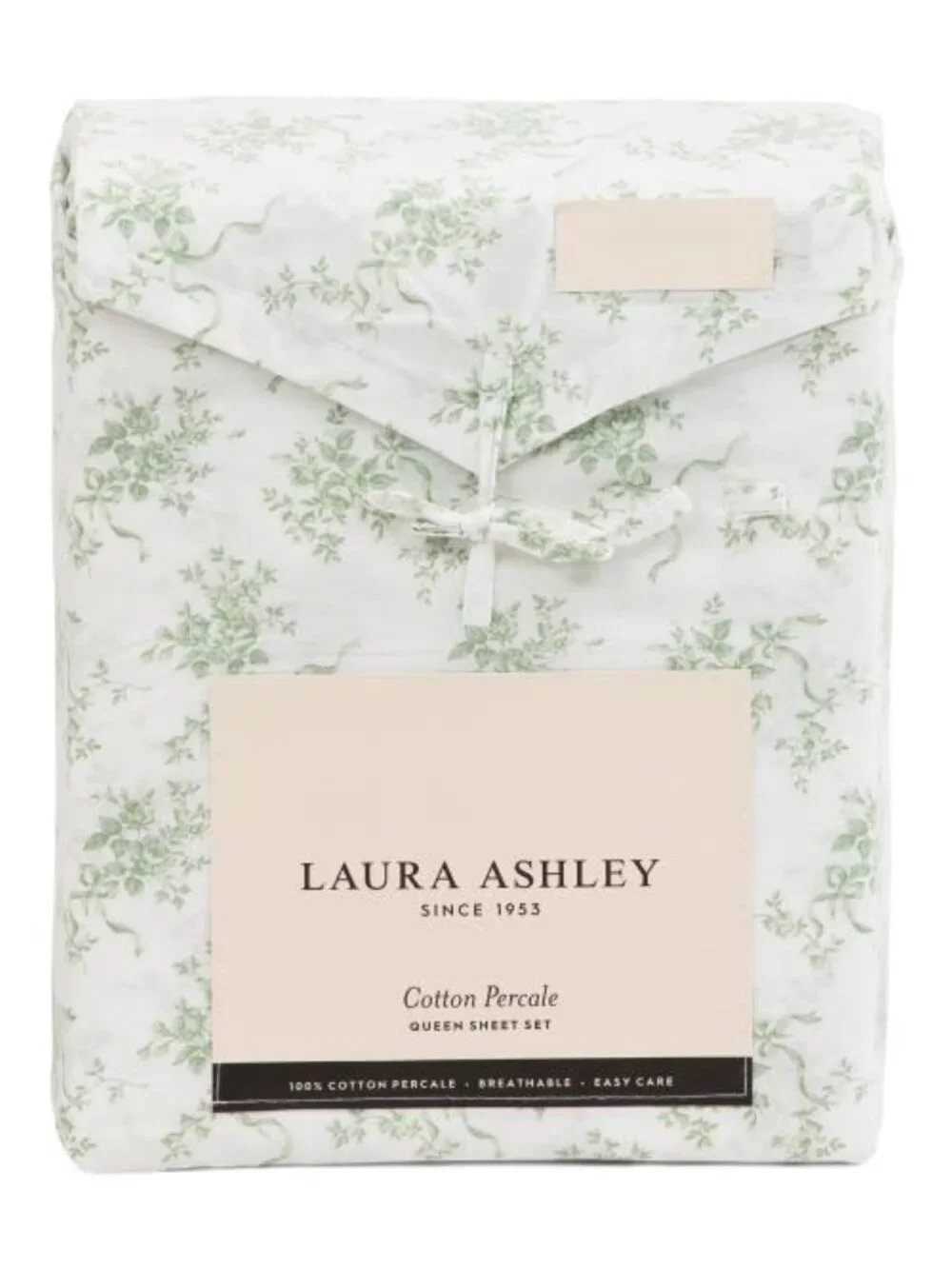 LAURA ASHLEY Cotton Percale Floral Sheet Set
